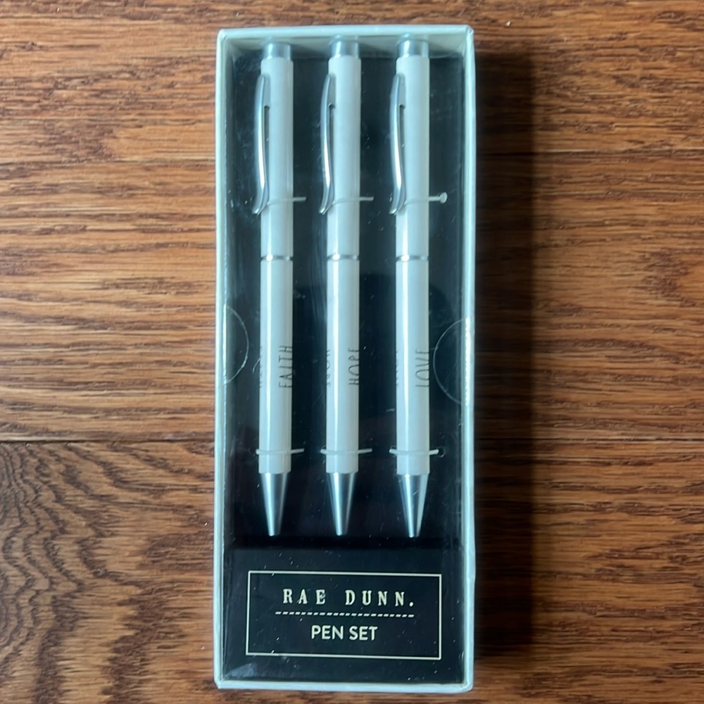 New Without Tags! Rae Dunn Pen Set of 3